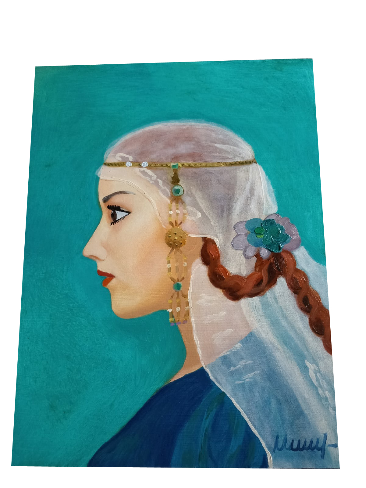 

Картина, Портрет девушки Офелии , Маргарита Мишарева, 40х30 см без рамы