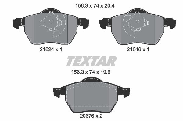 фото Колодки пер.аudi а4/vw раssат 95=> textar 2162402