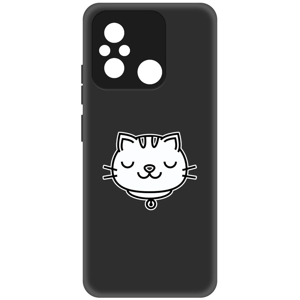 

Чехол-накладка Софт Черно-белая кошка для Xiaomi Redmi 12C