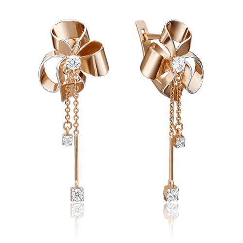 

Серьги из красного золота с фианитом PLATINA jewelry 02-4349-00-501-1110-38, 02-4349-00-501-1110-38