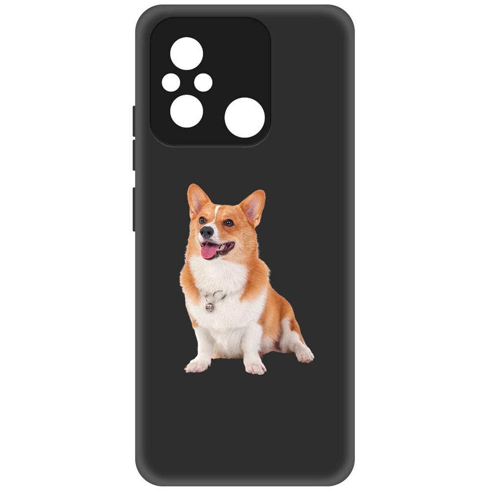 

Чехол-накладка Софт Корги для Xiaomi Redmi 12C, Черный