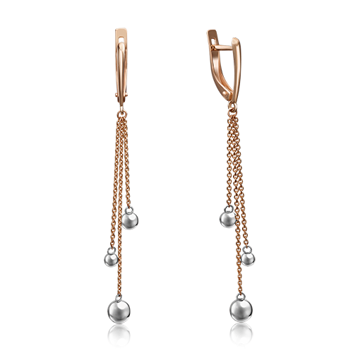 

Серьги из белого золота/красного золота PLATINA jewelry 02-4302-00-000-1111-01, 02-4302-00-000-1111-01