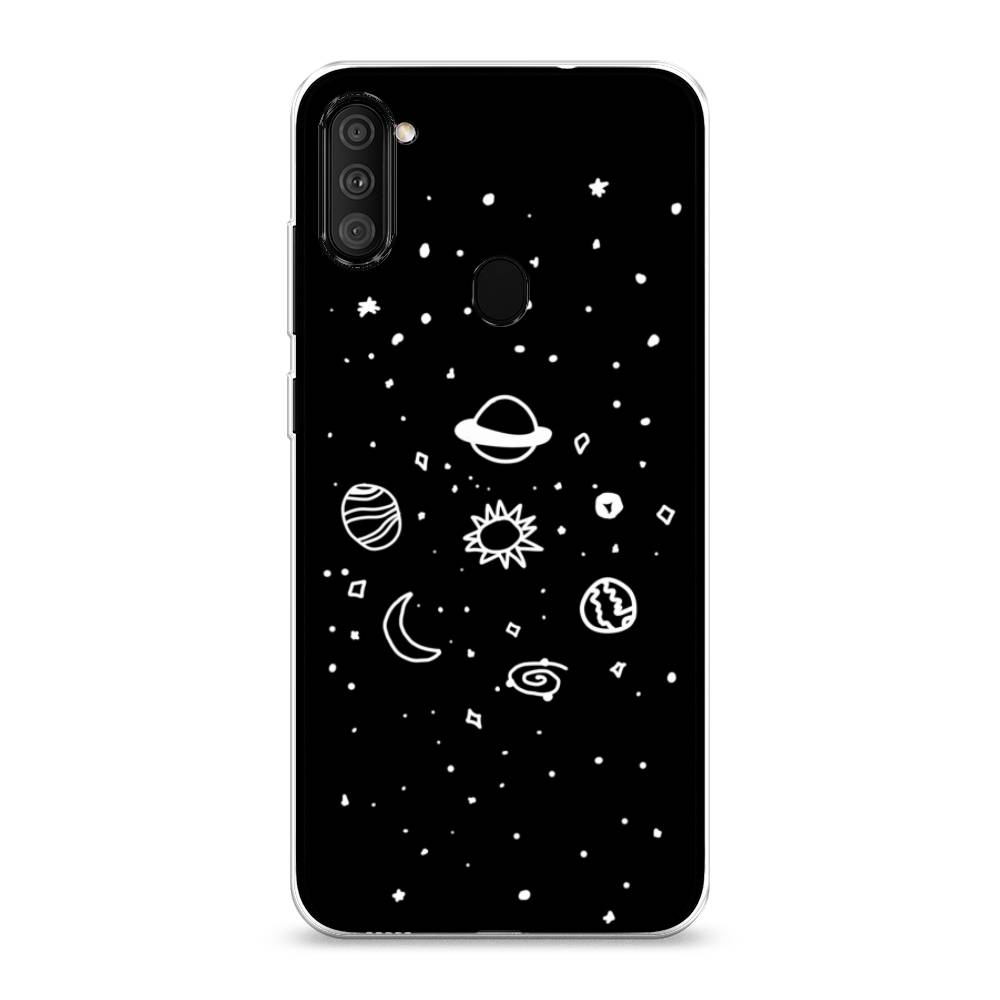 

Чехол для Samsung Galaxy A11/M11 "Дудл солнечной системы", Бежевый;серый, 2100150-2