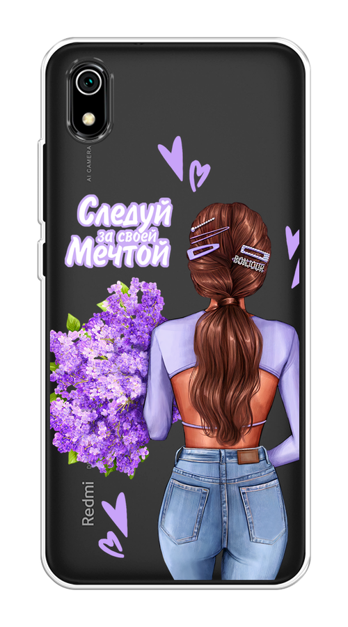 

Чехол на Xiaomi Redmi 7A "Следуй за своей мечтой", Фиолетовый;коричневый, 35450-1