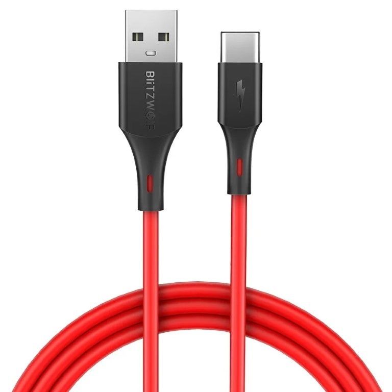 Кабель BlitzWolf BW-TC15 USB - Type-C 3А, 1.8 м, черный