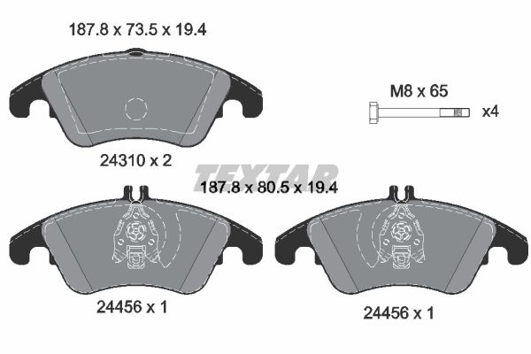 

Колодки Дисковые Передние Мв W204 3.2/3.5 07> TEXTAR 2431001 2431001