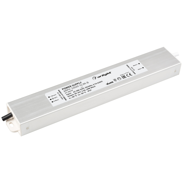 фото Блок питания arpv-24060-slim-b (24v, 2.5a, 60w) (arl, ip67 металл) arlight