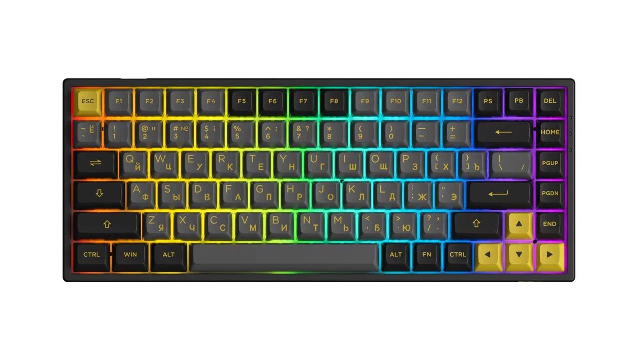 

Игровая механическая клавиатура AKKO 3084B Plus Black&Gold V3 Cream Yellow, 3084B Plus