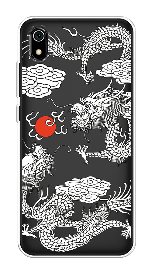 

Чехол на Xiaomi Redmi 7A "Драконы с ножом", Прозрачный;черный;белый, 35450-1