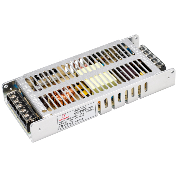 

Блок питания HTS-200-12-Slim (12V, 16.7A, 200W) (ARL, IP20 Сетка) Arlight