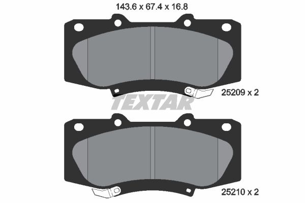 

Тормозные колодки Textar передние 2520901