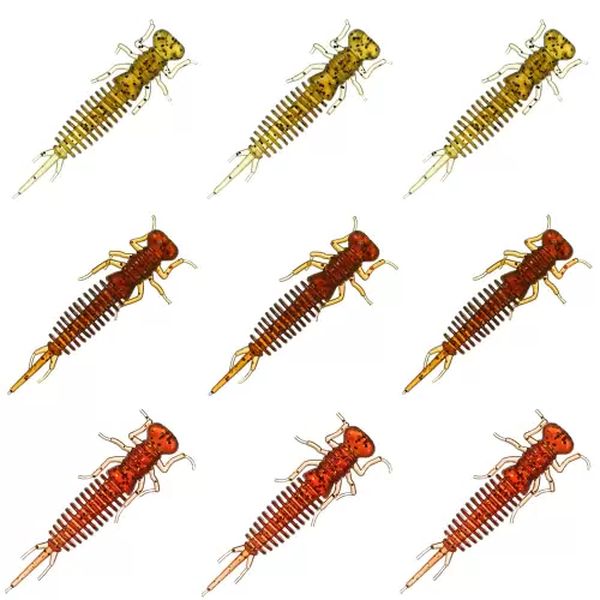 

Силиконовая приманка Trigger Baits Larva 60мм. mix1 9шт., Разноцветный, Larva