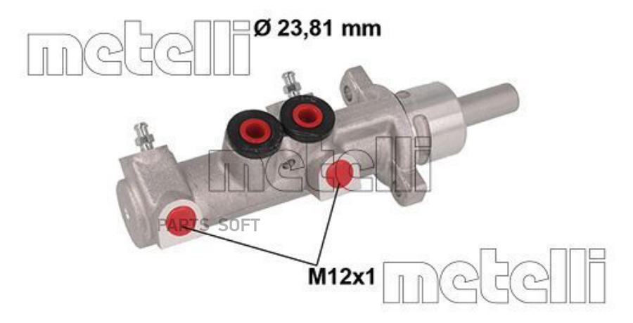 

METELLI Главный тормозной цилиндр 050901