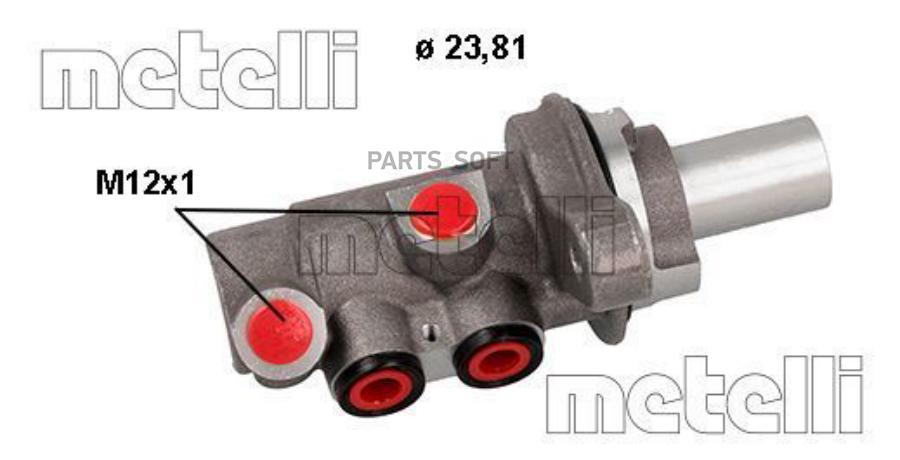 

METELLI Главный тормозной цилиндр 050894