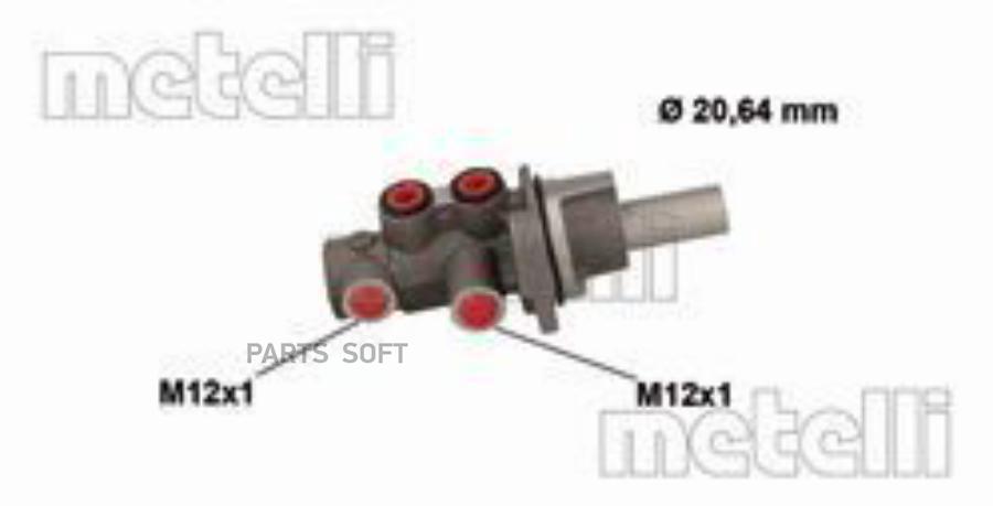 

METELLI Главный тормозной цилиндр 050887