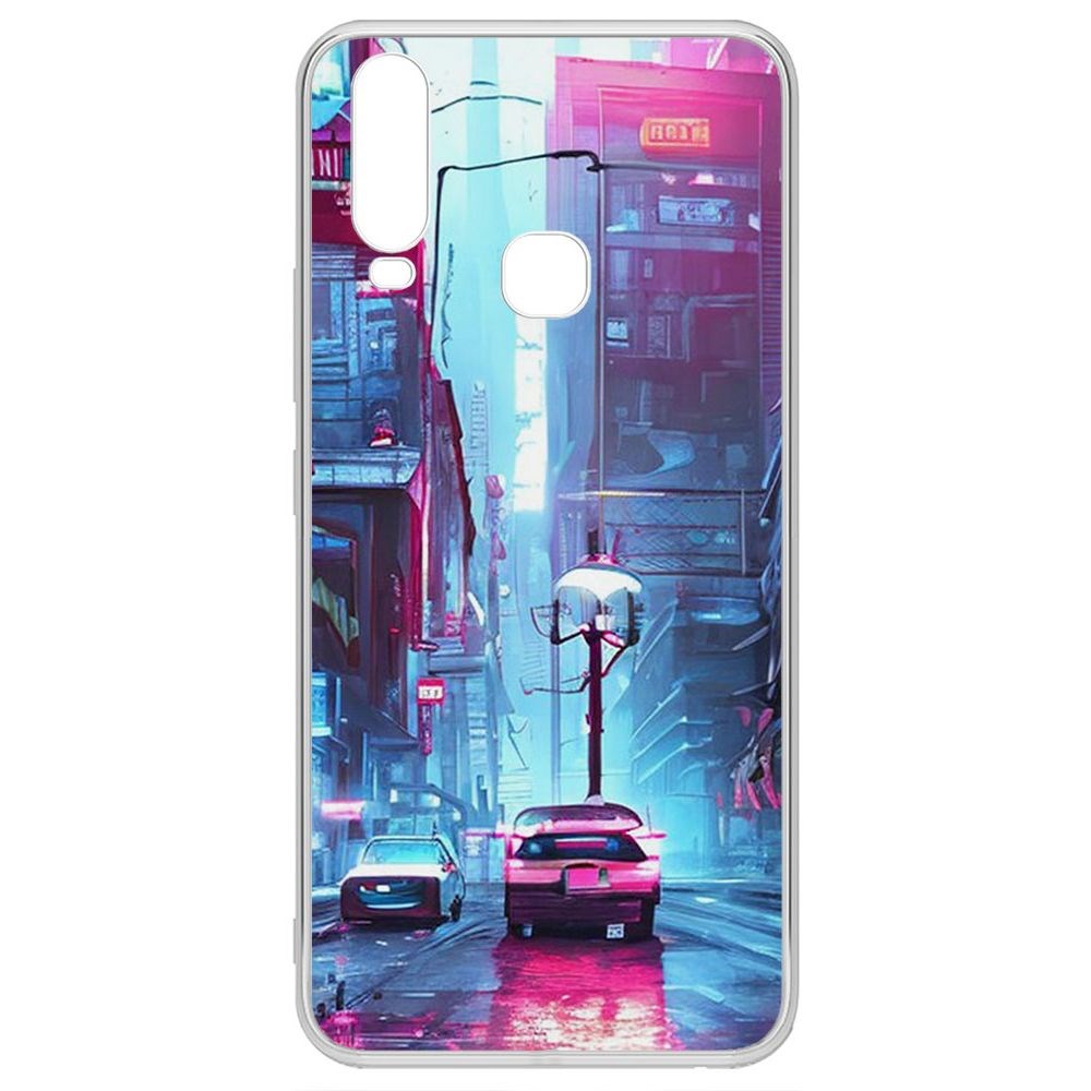 

Чехол-накладка Krutoff Clear Case Киберпанк Улица для Vivo Y12, Прозрачный