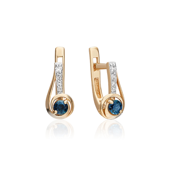 

Серьги из красного золота с сапфиром, бриллиантом PLATINA jewelry 02-0881-00-105-1110-30, 02-0881-00-105-1110-30