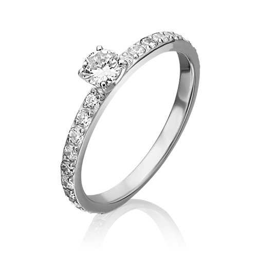 фото Кольцо из серебра с фианитом р. 16 platina jewelry 01-5363-00-401-0200-69