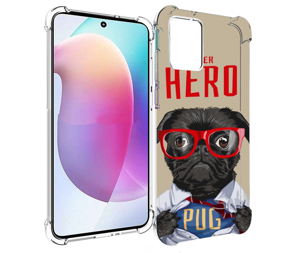 

Чехол MyPads Герой-PUG для Motorola Edge 30 Neo, Прозрачный, Tocco