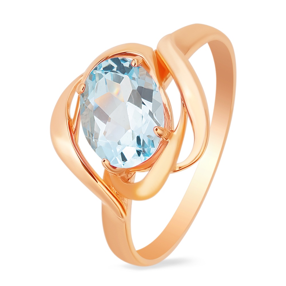 

Кольцо женское из красного золота с топазом 585Gold 201011273, р, 201011273