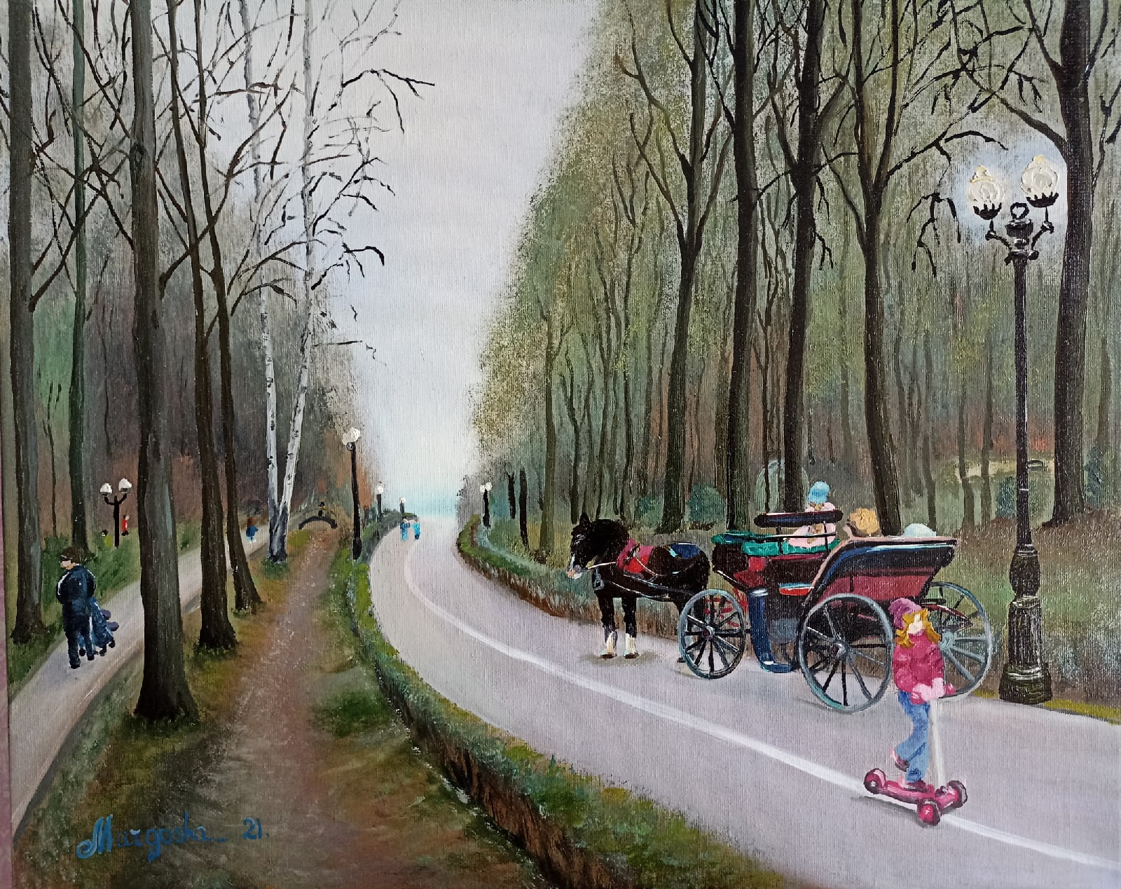 

Картина авторская, Измайловский парк, Маргарита Мишарева , 40х50 без рамы
