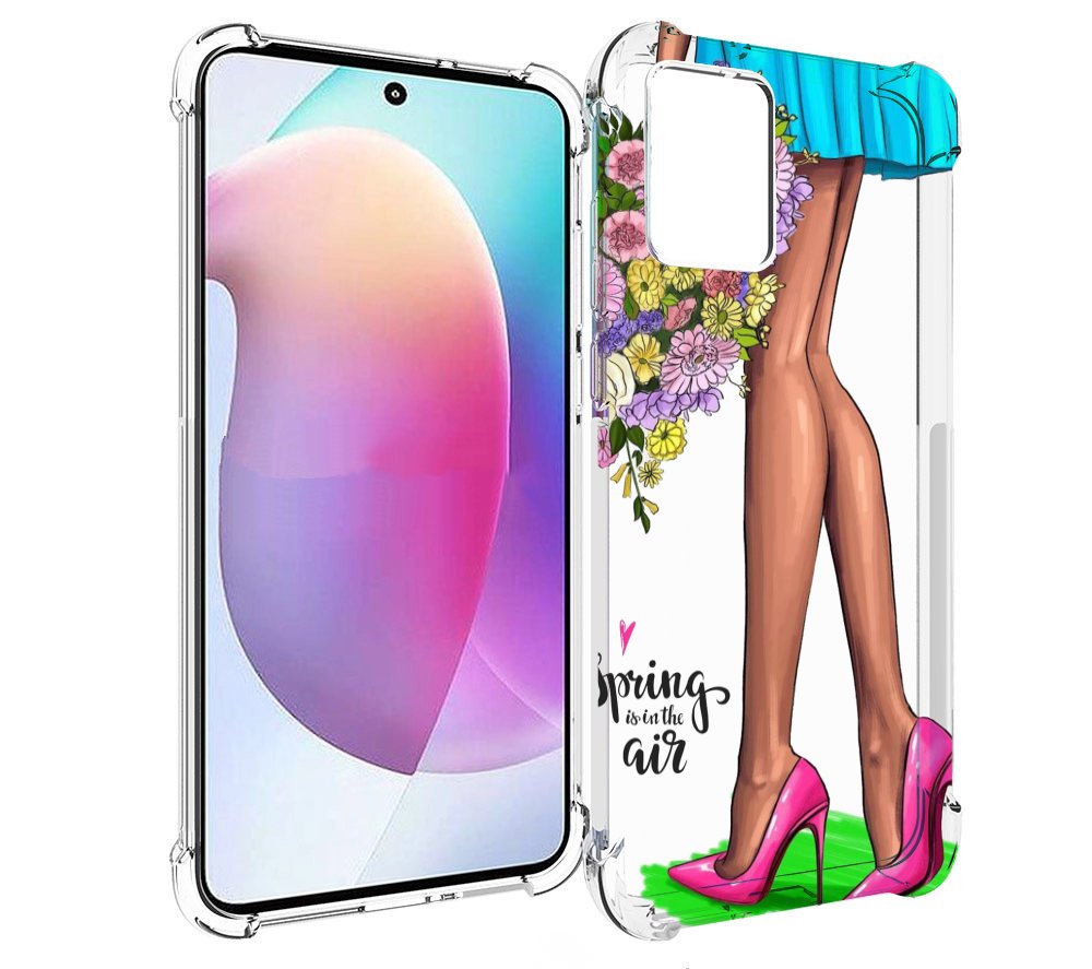 

Чехол MyPads Весна-в-воздухе женский для Motorola Edge 30 Neo, Прозрачный, Tocco