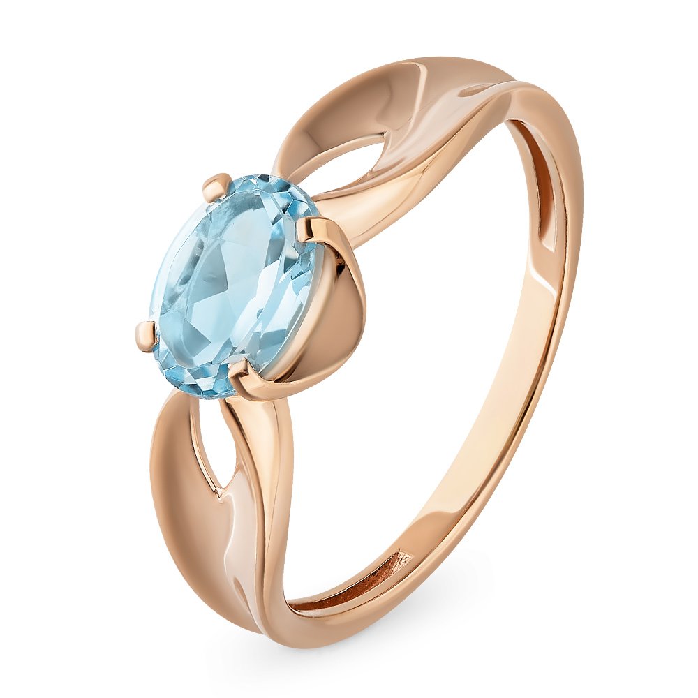 

Кольцо женское из красного золота с топазом 585Gold 201012835, р. 16,5, 201012835