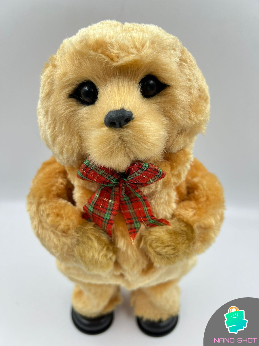 

Интерактивная игрушка Nano Shot танцующая и поющая собака песик Шпиц рыжий 27 см, Коричневый, Dancing Toy