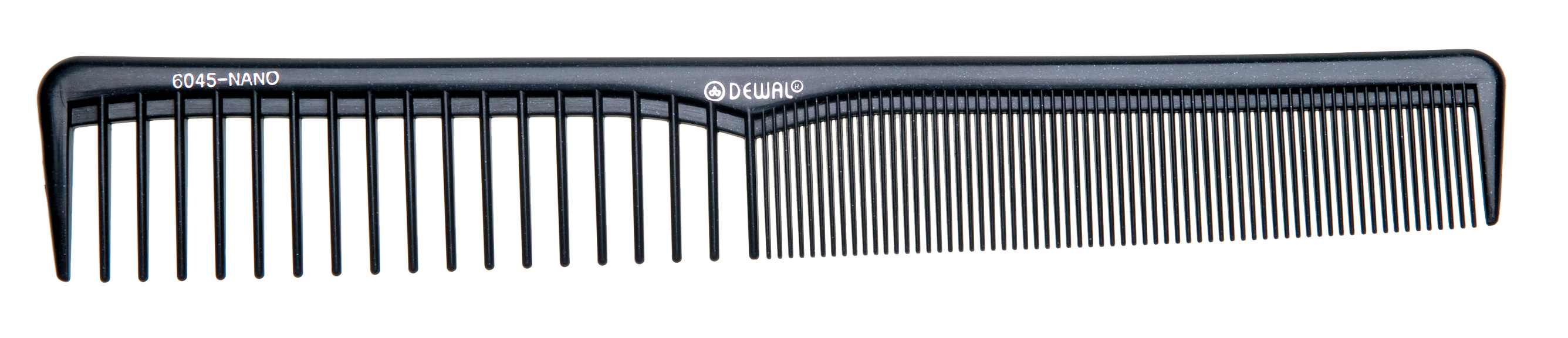 Расчёска рабочая DEWAL NANO комбинированная, антистатик, 18,5 см (Цв: Black) invisibobble резинка для волос nano true black с подвесом