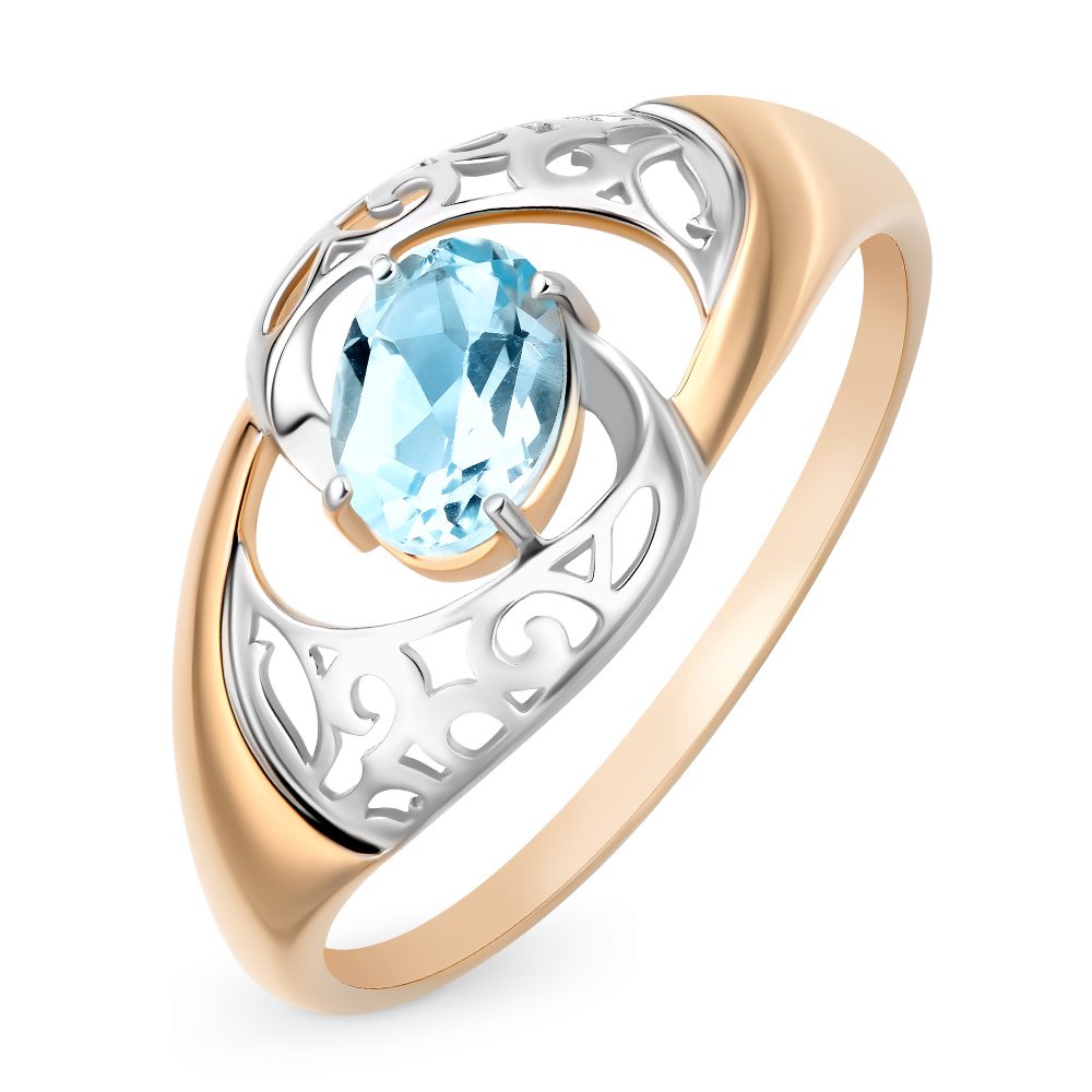 

Кольцо женское из красного золота с топазом 585Gold 201012096, р. 20, 201012096