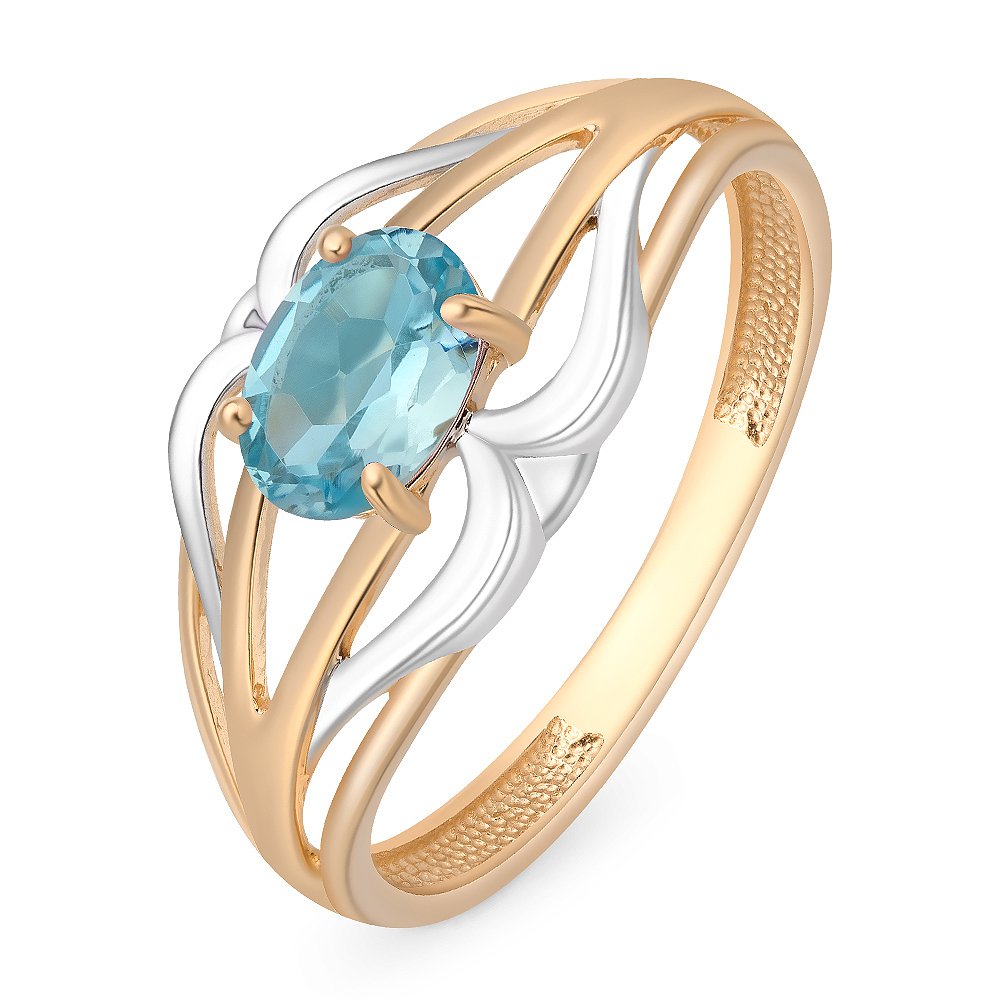

Кольцо женское из красного золота с топазом 585Gold 201011942, р, 201011942