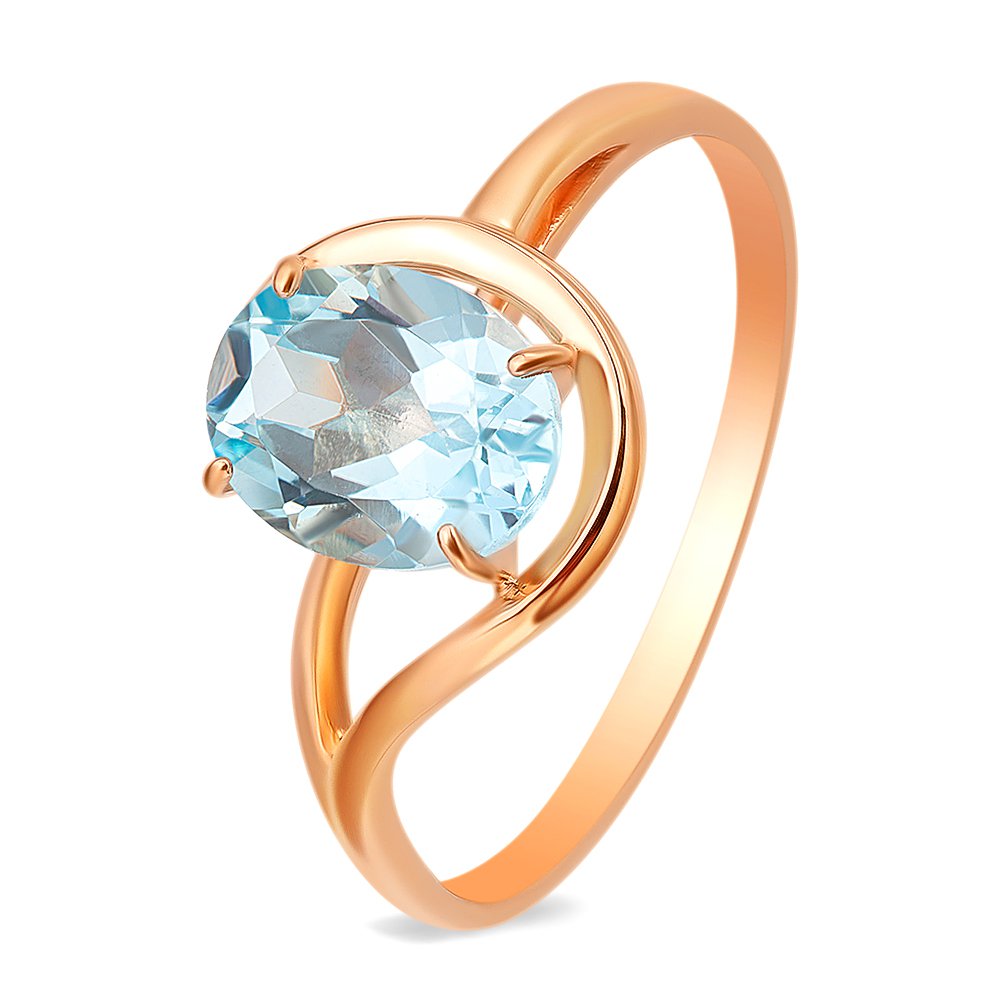 

Кольцо женское из красного золота с топазом 585Gold 201011931, р, 201011931