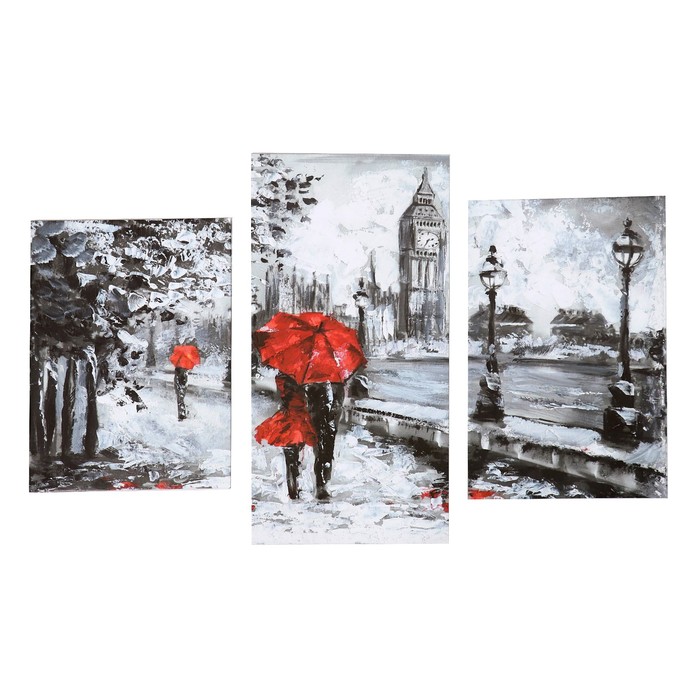 

Картина модульная на подрамнике Чёрно-белый Лондон (33х45; 33х50; 33х66) 99х65см