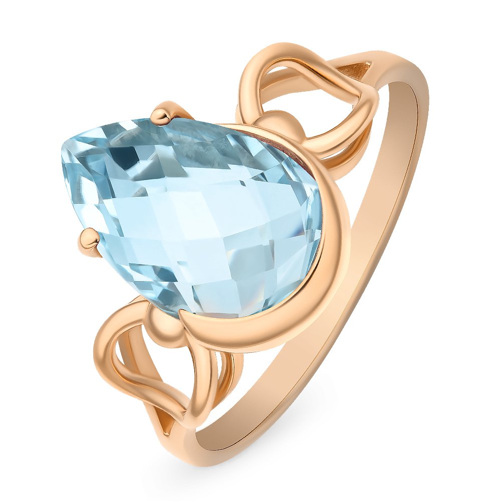 

Кольцо женское из красного золота с топазом 585Gold 201011272, р, 201011272