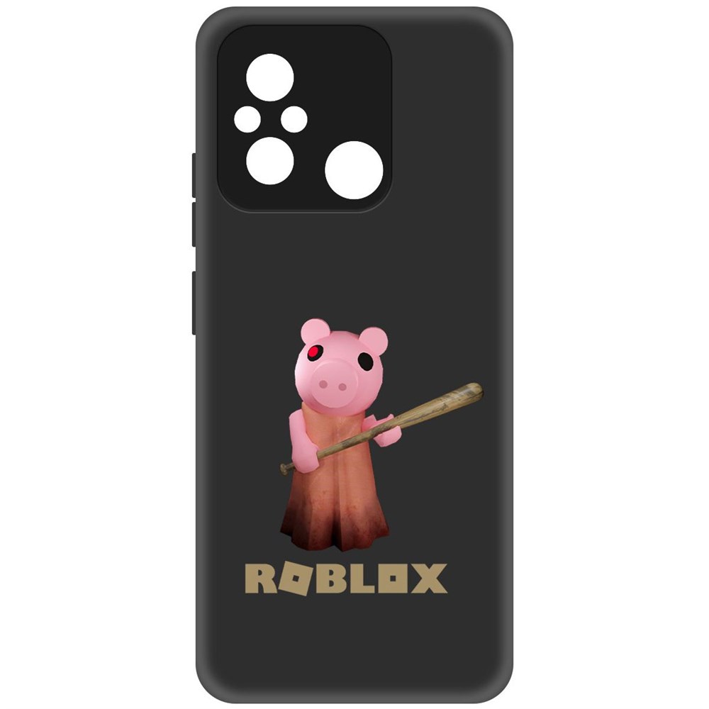 

Чехол-накладка Софт Roblox-Пигги для Xiaomi Redmi 12C, Черный