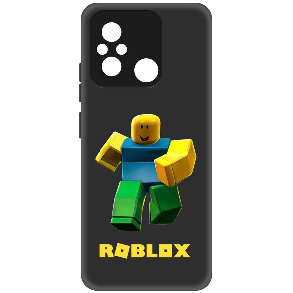 

Чехол-накладка Софт Roblox-Классический Нуб для Xiaomi Redmi 12C, Черный