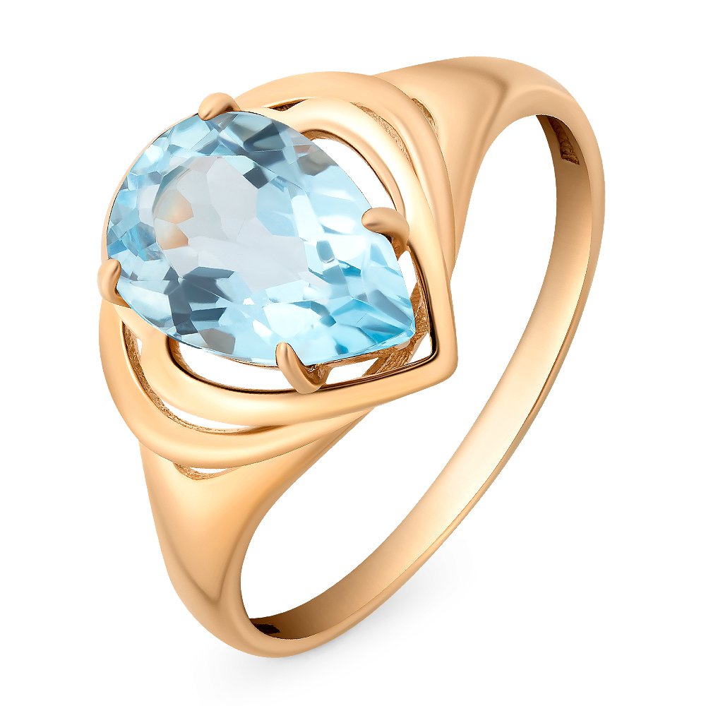 

Кольцо женское из красного золота с топазом 585Gold 201010858, р, 201010858