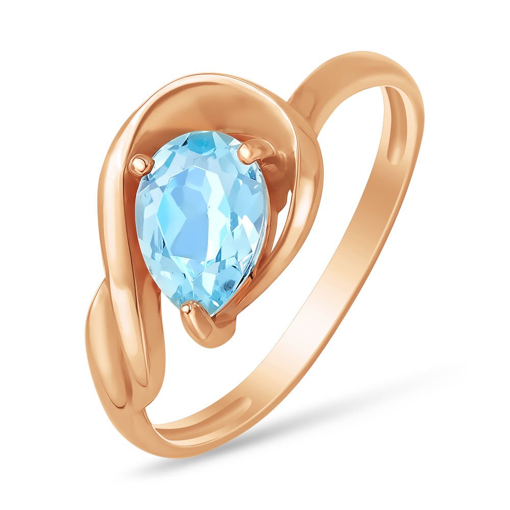 

Кольцо женское из красного золота с топазом 585Gold 201007713, р, 201007713