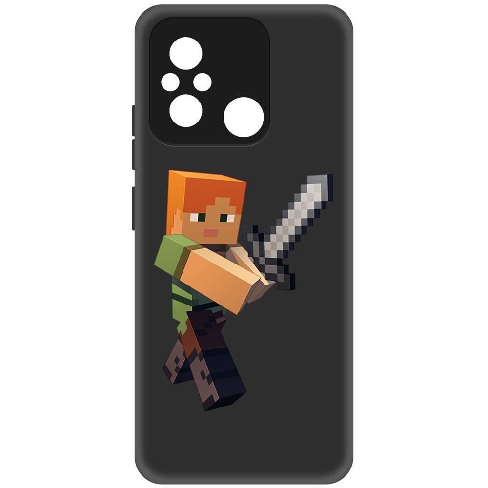 

Чехол-накладка Софт Minecraft-Алекс для Xiaomi Redmi 12C, Черный