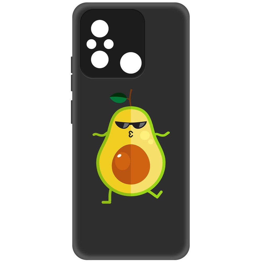 

Чехол-накладка Софт Авокадо Стильный для Xiaomi Redmi 12C, Черный