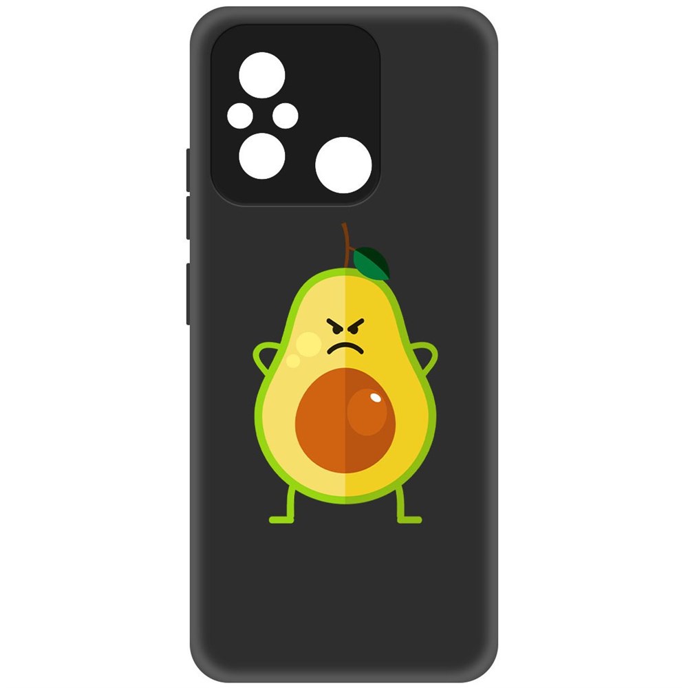 

Чехол-накладка Софт Авокадо Сердитый для Xiaomi Redmi 12C, Черный
