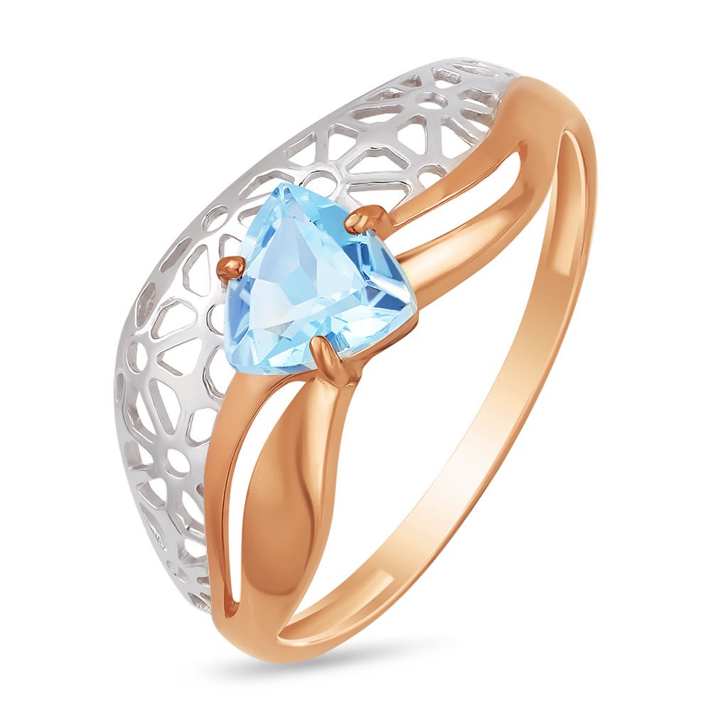 

Кольцо женское из красного золота с топазом 585Gold 201007798, р, 201007798