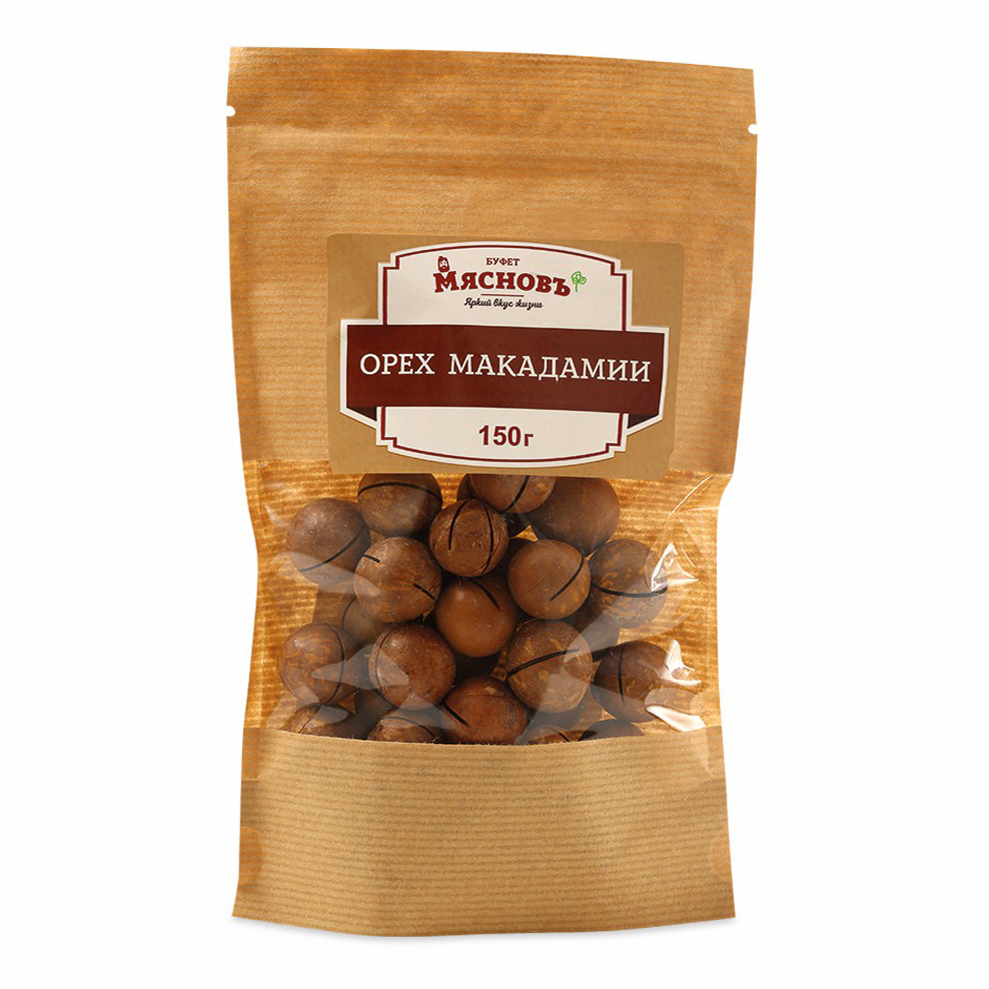 

Орехи макадамия МясновЪ БУФЕТ в скорлупе 150 г