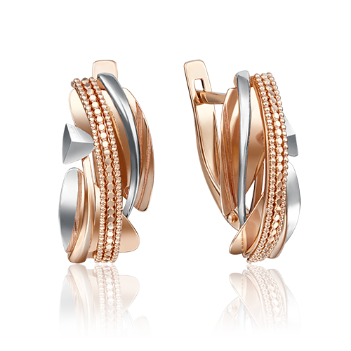 

Серьги из белого золота/красного золота PLATINA jewelry 02-4135-00-000-1111-66, 02-4135-00-000-1111-66
