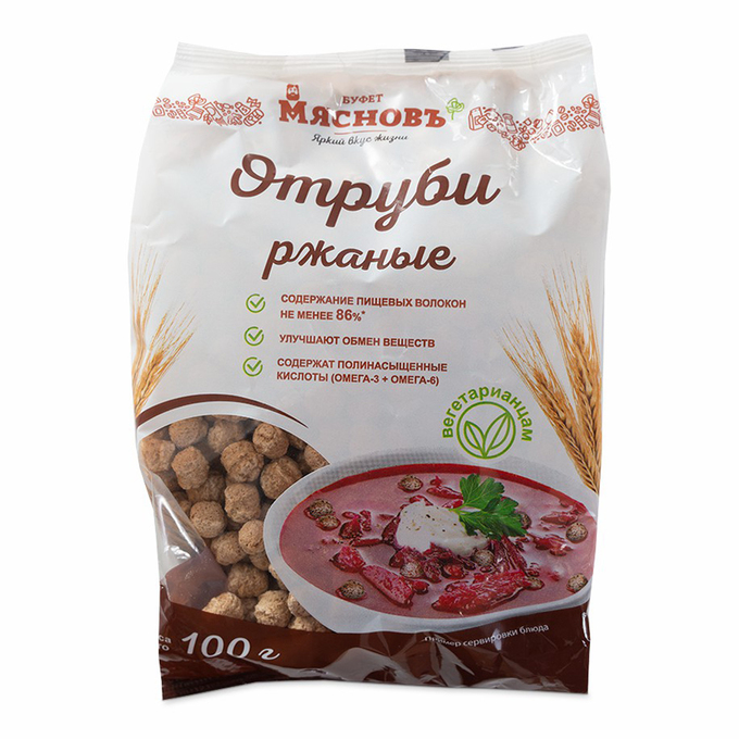 

Отруби МясновЪ БУФЕТ ржаные 100 г