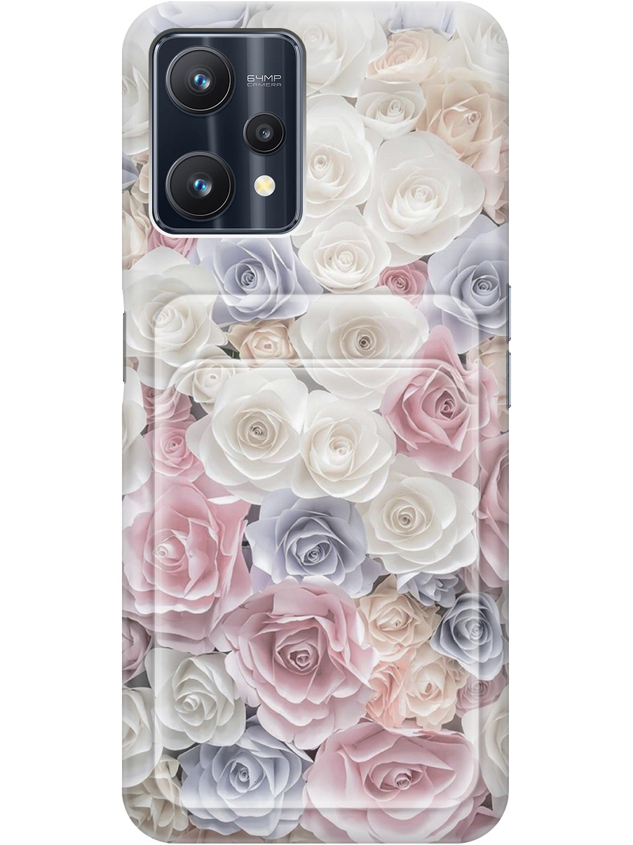 

Силиконовый чехол на Realme 9 Pro с рисунком "Пастельные розы", 20012035