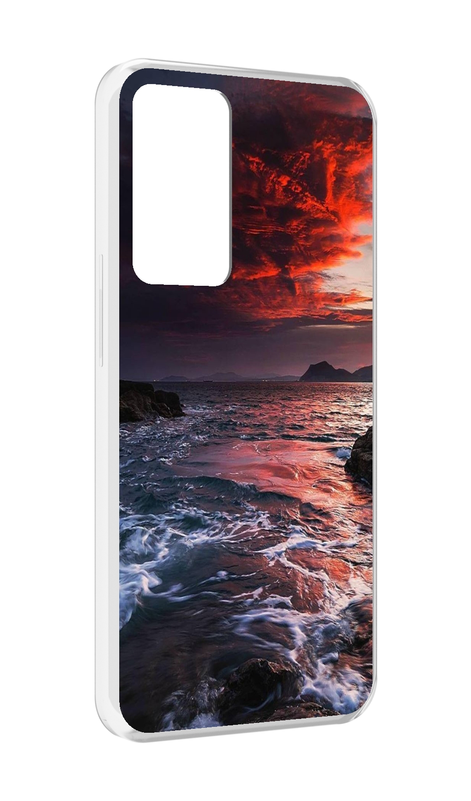 

Чехол MyPads красивый залив для OPPO Reno 8 Lite, Прозрачный, Tocco