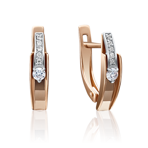 

Серьги из комбинированного золота с бриллиантом PLATINA jewelry 02-4105-00-101-1111-30, 02-4105-00-101-1111-30