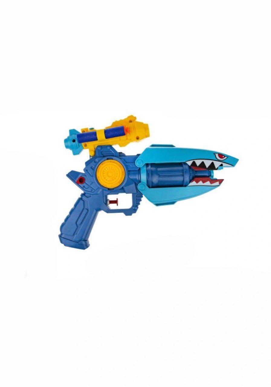 Водное игрушечное оружие 1toy Аквамания акула 25см синий