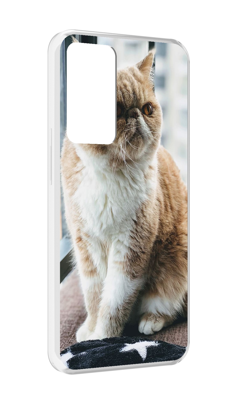 Чехол MyPads кошка экзот для OPPO Reno 8 Lite
